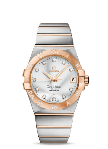 Omega Constellation Co-Axial 38 Stainless Steel / Red Gold / Diamond / Silver
